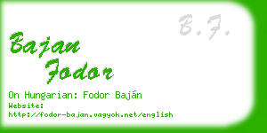 bajan fodor business card